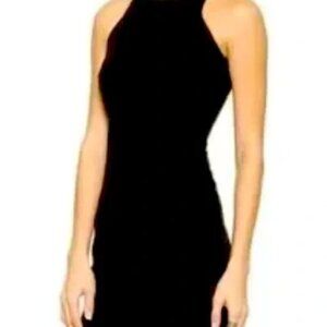 Elizabeth and James Black Aysmmetrical Hem Cocktail Dress